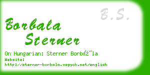 borbala sterner business card